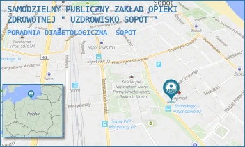 PORADNIA DIABETOLOGICZNA - " UZDROWISKO SOPOT " SP. Z O.O. - UL. UL. B. CHROBREGO 6/8,  SOPOT