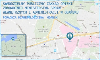 PORADNIA DIABETOLOGICZNA - SAMODZIELNY PUBLICZNY ZAKŁAD OPIEKI ZDROWOTNEJ MINISTERSTWA SPRAW WEWNĘTRZNYCH I ADMINISTRACJI W GDAŃSKU - UL. KARTUSKA 4/6,  GDAŃSK