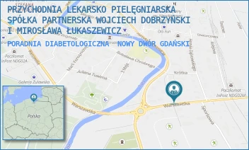PORADNIA DIABETOLOGICZNA - PRZYCHODNIA LEKARSKO PIELĘGNIARSKA SPÓŁKA PARTNERSKA WOJCIECH DOBRZYŃSKI I MIROSŁAWA ŁUKASZEWICZ - UL. WARSZAWSKA 17,  NOWY DWÓR GDAŃSKI