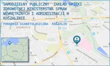 PORADNIA DIABETOLOGICZNA - SAMODZIELNY PUBLICZNY  ZAKŁAD OPIEKI ZDROWOTNEJ MINISTERSTWA SPRAW WEWNĘTRZNYCH I ADMINISTRACJI W KOSZALINIE - SZPITALNA 2,  KOSZALIN
