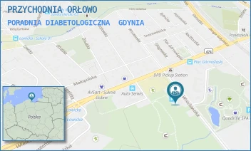 PORADNIA DIABETOLOGICZNA - PRZYCHODNIA ORŁOWO SPÓŁKA Z OGRANICZONĄ ODPOWIEDZIALNOŚCIĄ - UL. WROCŁAWSKA 54,  GDYNIA