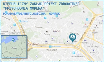 PORADNIA DIABETOLOGICZNA - NIEPUBLICZNY ZAKŁAD OPIEKI ZDROWOTNEJ "PRZYCHODNIA MORENA" - UL. JAŚKOWA DOLINA 105,  GDAŃSK