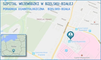 PORADNIA DIABETOLOGICZNA - SZPITAL WOJEWÓDZKI W BIELSKU-BIAŁEJ - UL. AL.ARMII KRAJOWEJ 101,  BIELSKO-BIAŁA