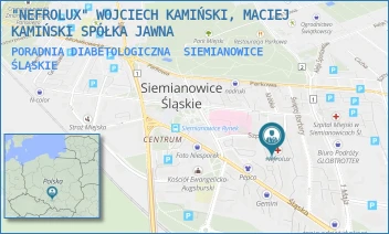 PORADNIA DIABETOLOGICZNA - "NEFROLUX" WOJCIECH KAMIŃSKI, MACIEJ KAMIŃSKI SPÓŁKA Z OGRANICZONĄ ODPOWIEDZIALNOŚCIĄ - UL. SZPITALNA 6,  SIEMIANOWICE ŚLĄSKIE