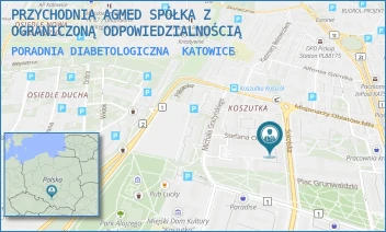 PORADNIA DIABETOLOGICZNA - PRZYCHODNIA AGMED SPÓŁKA Z OGRANICZONĄ ODPOWIEDZIALNOŚCIĄ - UL. XAWEREGO DUNIKOWSKIEGO 12-14-16,  KATOWICE