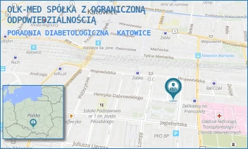 PORADNIA DIABETOLOGICZNA - OLK-MED SPÓŁKA Z OGRANICZONĄ ODPOWIEDZIALNOŚCIĄ - UL. HENRYKA DĄBROWSKIEGO 22,  KATOWICE