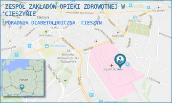 PORADNIA DIABETOLOGICZNA - ZESPÓŁ ZAKŁADÓW OPIEKI ZDROWOTNEJ W CIESZYNIE - UL. BIELSKA 4,  CIESZYN