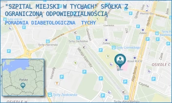 PORADNIA DIABETOLOGICZNA - "SZPITAL MIEJSKI W TYCHACH" SPÓŁKA Z OGRANICZONĄ ODPOWIEDZIALNOŚCIĄ - UL. CICHA 27,  TYCHY