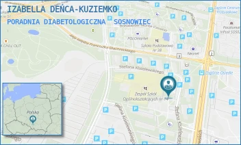 PORADNIA DIABETOLOGICZNA - IZABELLA DEŃCA-KUZIEMKO - UL. STEFANA KISIELEWSKIEGO 2,  SOSNOWIEC