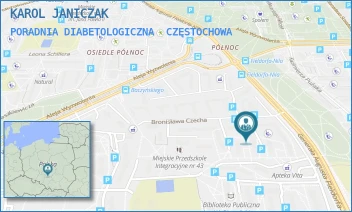 PORADNIA DIABETOLOGICZNA - KAROL JANICZAK - CZECHA 5"B",  CZĘSTOCHOWA