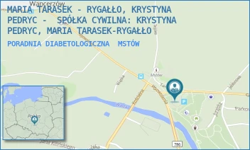 PORADNIA DIABETOLOGICZNA - MARIA TARASEK - RYGAŁŁO, KRYSTYNA PEDRYC -  SPÓŁKA CYWILNA: KRYSTYNA PEDRYC, MARIA TARASEK-RYGAŁŁO - UL. GMINNA 14,  MSTÓW