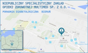 PORADNIA DIABETOLOGICZNA - NIEPUBLICZNY SPECJALISTYCZNY ZAKŁAD OPIEKI ZDROWOTNEJ MULTIMED SP. Z O.O. - UL. GRANITOWA 22,  BIERUŃ