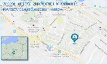 PORADNIA DIABETOLOGICZNA - ZESPÓŁ OPIEKI ZDROWOTNEJ W KNUROWIE - UL. KAZIMIERZA WIELKIEGO 6,  KNURÓW