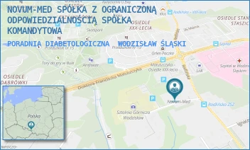 PORADNIA DIABETOLOGICZNA - NOVUM-MED SPÓŁKA Z OGRANICZONĄ ODPOWIEDZIALNOŚCIĄ SPÓŁKA KOMANDYTOWA - UL. KONSTANTEGO ILDEFONSA GAŁCZYŃSKIEGO 2,  WODZISŁAW ŚLĄSKI
