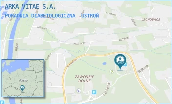 PORADNIA DIABETOLOGICZNA - ARKA VITAE S.A. - UL. SZPITALNA 15,  USTROŃ