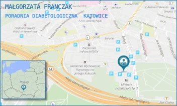 PORADNIA DIABETOLOGICZNA - MAŁGORZATA FRANCZAK - UL. BARBARY 21,  KATOWICE