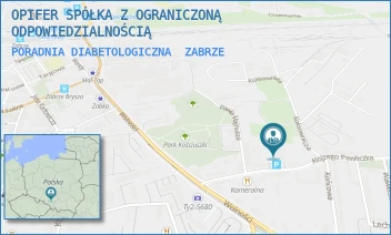 PORADNIA DIABETOLOGICZNA - OPIFER SPÓŁKA Z OGRANICZONĄ ODPOWIEDZIALNOŚCIĄ - UL. ALOJZEGO PAWLICZKA 20,  ZABRZE