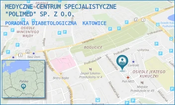 PORADNIA DIABETOLOGICZNA - MEDYCZNE CENTRUM SPECJALISTYCZNE "POLIMED" SP. Z O.O. - UL. SANDOMIERSKA 4/3,  KATOWICE
