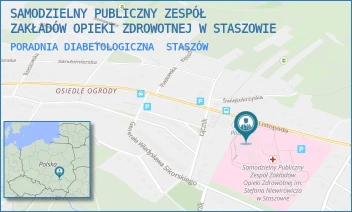 PORADNIA DIABETOLOGICZNA - SAMODZIELNY PUBLICZNY ZESPÓŁ ZAKŁADÓW OPIEKI ZDROWOTNEJ W STASZOWIE - 11 LISTOPADA 78,  STASZÓW