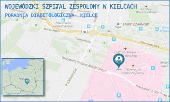 PORADNIA DIABETOLOGICZNA - WOJEWÓDZKI SZPITAL ZESPOLONY W KIELCACH - GRUNWALDZKA 45,  KIELCE