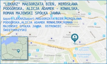 "LEKARZ"MAŁGORZATA BIEŃ,MIROSŁAWA PODGÓRSKA,ALICJA ADAMEK KOWALSKA,ROMAN MAJEWSKI SPÓŁKA JAWNA - "LEKARZ" MAŁGORZATA BIEŃ, MIROSŁAWA PODGÓRSKA, ALICJA ADAMEK - KOWALSKA, ROMAN MAJEWSKI SPÓŁKA JAWNA - 11 LISTOPADA 3F,  OSTROWIEC ŚWIĘTOKRZYSKI