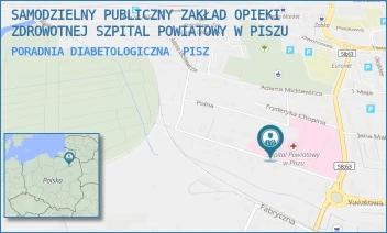 PORADNIA DIABETOLOGICZNA - SAMODZIELNY PUBLICZNY ZAKŁAD OPIEKI ZDROWOTNEJ SZPITAL POWIATOWY W PISZU - HENRYKA SIENKIEWICZA 4,  PISZ