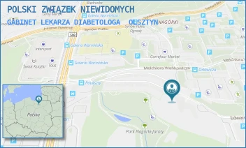 GABINET LEKARZA DIABETOLOGA - POLSKI ZWIĄZEK NIEWIDOMYCH - PAUKSZTY 57,  OLSZTYN