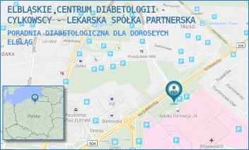 PORADNIA DIABETOLOGICZNA DLA DOROSŁYCH - ELBLĄSKIE CENTRUM DIABETOLOGII - CYLKOWSCY - LEKARSKA SPÓŁKA PARTNERSKA - KRÓLEWIECKA 146,  ELBLĄG
