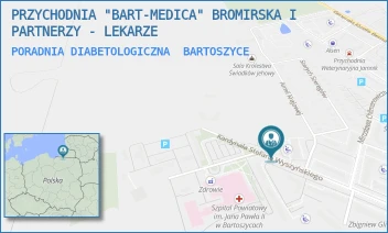 PORADNIA DIABETOLOGICZNA - PRZYCHODNIA "BART-MEDICA" BROMIRSKA I PARTNERZY - LEKARZE - KARDYNAŁA STEFANA WYSZYŃSKIEGO 26,  BARTOSZYCE