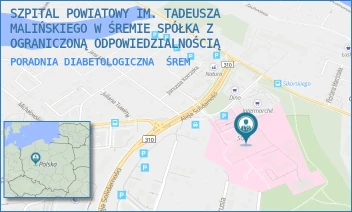 PORADNIA DIABETOLOGICZNA - SZPITAL POWIATOWY IM. TADEUSZA MALIŃSKIEGO W ŚREMIE SPÓŁKA Z OGRANICZONĄ ODPOWIEDZIALNOŚCIĄ - CHEŁMOŃSKIEGO 1,  ŚREM