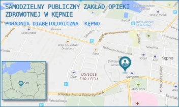 PORADNIA DIABETOLOGICZNA - SAMODZIELNY PUBLICZNY ZAKŁAD OPIEKI ZDROWOTNEJ W KĘPNIE - KS. P. WAWRZYNIAKA 36,  KĘPNO