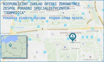 PORADNIA DIABETOLOGICZNA - NIEPUBLICZNY ZAKŁAD OPIEKI ZDROWOTNEJ ZESPÓŁ PORADNI SPECJALISTYCZNYCH "TERMEDICA" - OS. BOLESŁAWA CHROBREGO 101,  POZNAŃ-STARE MIASTO