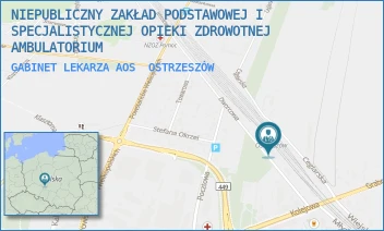 GABINET LEKARZA AOS - NIEPUBLICZNY ZAKŁAD PODSTAWOWEJ I SPECJALISTYCZNEJ OPIEKI ZDROWOTNEJ AMBULATORIUM - DWORCOWA 4,  OSTRZESZÓW