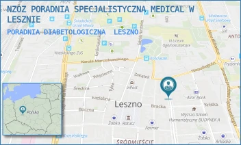 PORADNIA DIABETOLOGICZNA - NZOZ PORADNIA SPECJALISTYCZNA MEDICAL MAGDALENA ZAKRZEWSKA - B. CHROBREGO 48,  LESZNO