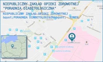 NIEPUBLICZNY ZAKŁAD OPIEKI ZDROWOTNEJ  "PORADNIA DIABETOLOGICZNA" - NIEPUBLICZNY ZAKŁAD OPIEKI ZDROWOTNEJ "PORADNIA DIABETOLOGICZNA" - SZPITALNA 45,  KONIN