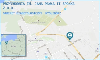 GABINET DIABETOLOGICZNY - PRZYCHODNIA IM. JANA PAWŁA II SPÓŁKA Z O.O. - OGRODOWA 9,  MYŚLIBÓRZ