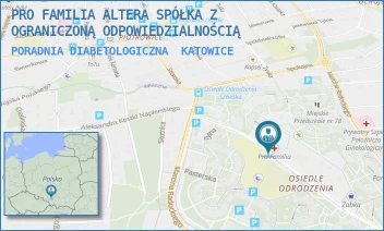 PORADNIA DIABETOLOGICZNA - PRO FAMILIA ALTERA SPÓŁKA Z OGRANICZONĄ ODPOWIEDZIALNOŚCIĄ - UL. STANISŁAWA ŁĘTOWSKIEGO 16A,  KATOWICE