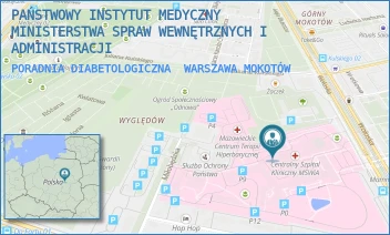 PORADNIA DIABETOLOGICZNA - PAŃSTWOWY INSTYTUT MEDYCZNY MINISTERSTWA SPRAW WEWNĘTRZNYCH I ADMINISTRACJI - WOŁOSKA 137,  WARSZAWA MOKOTÓW