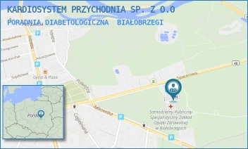 PORADNIA DIABETOLOGICZNA - KARDIOSYSTEM PRZYCHODNIA SP. Z O.O - SPACEROWA 10A,  BIAŁOBRZEGI