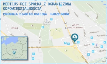 PORADNIA DIABETOLOGICZNA - MEDICUS POZ SPÓŁKA Z OGRANICZONĄ ODPOWIEDZIALNOŚCIĄ - UL. JANA KUŻAJA 57,  RADZIONKÓW